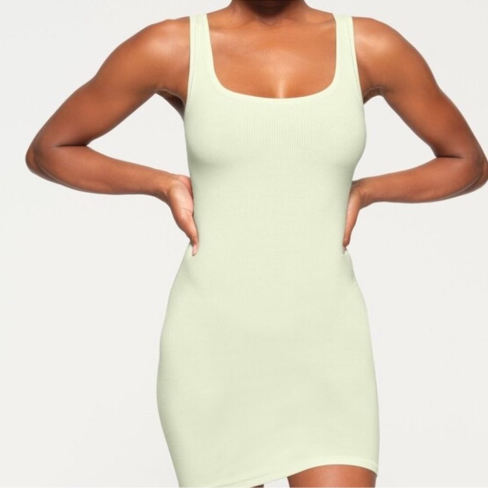 SKIMS Honeydew soft lounge mini dress